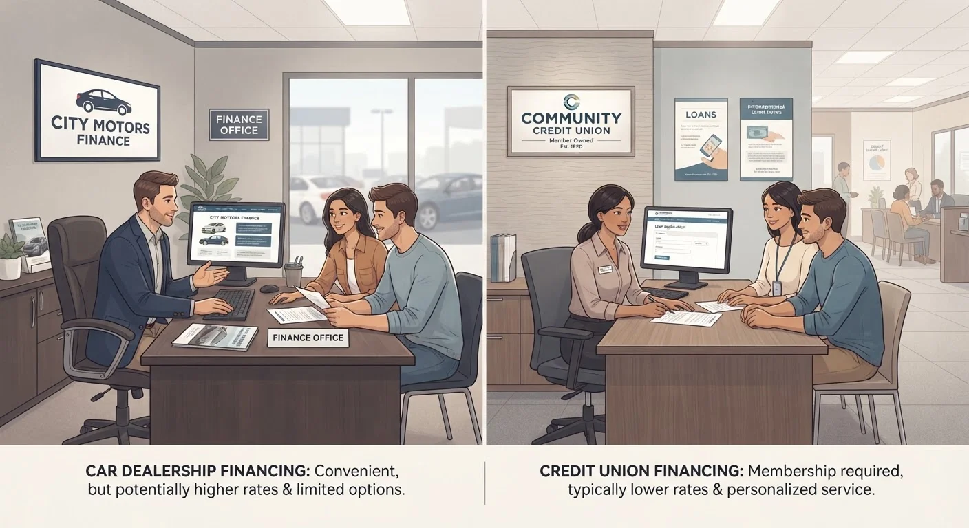 Financing Through a Dealer vs. Your Own Bank or Credit Union